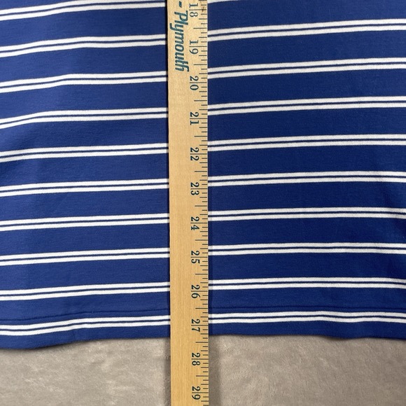Polo Ralph Lauren Classic Fit XL Blue Striped Flesh‎ Pony Embroidered Logo - Picture 8 of 8